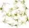 2 Pcs White Cherry Blossom Artificial Flower Garland – 7.2 ft Silk Hanging Vines for Home & Wedding Décor